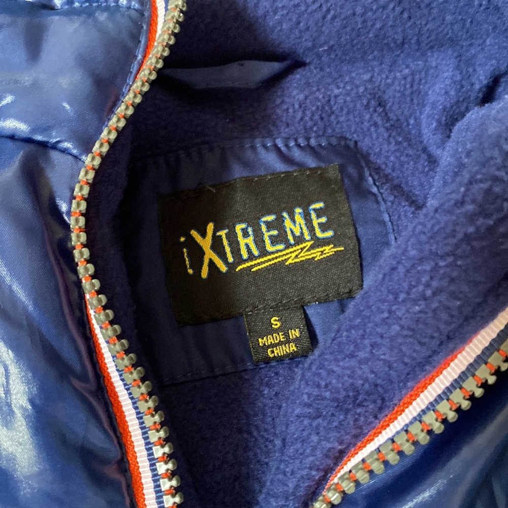 Boys blue Puffer Jacket w Hood small - Picture 3 of 9